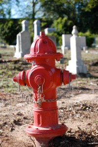 I had to take this picture - actual hydrant in a grave yard!